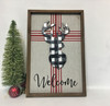 Welcome Wall Art Plaid Deer 19"x12.5" Wood (While Supplies Last)