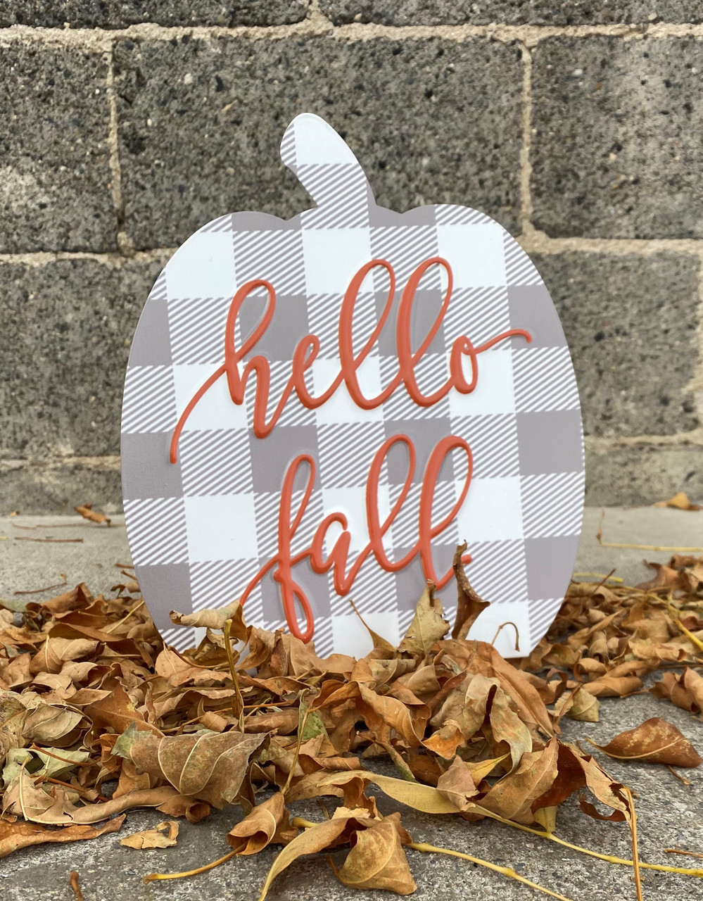 Hello Fall Accent Metal 10" (While Supplies Last)*