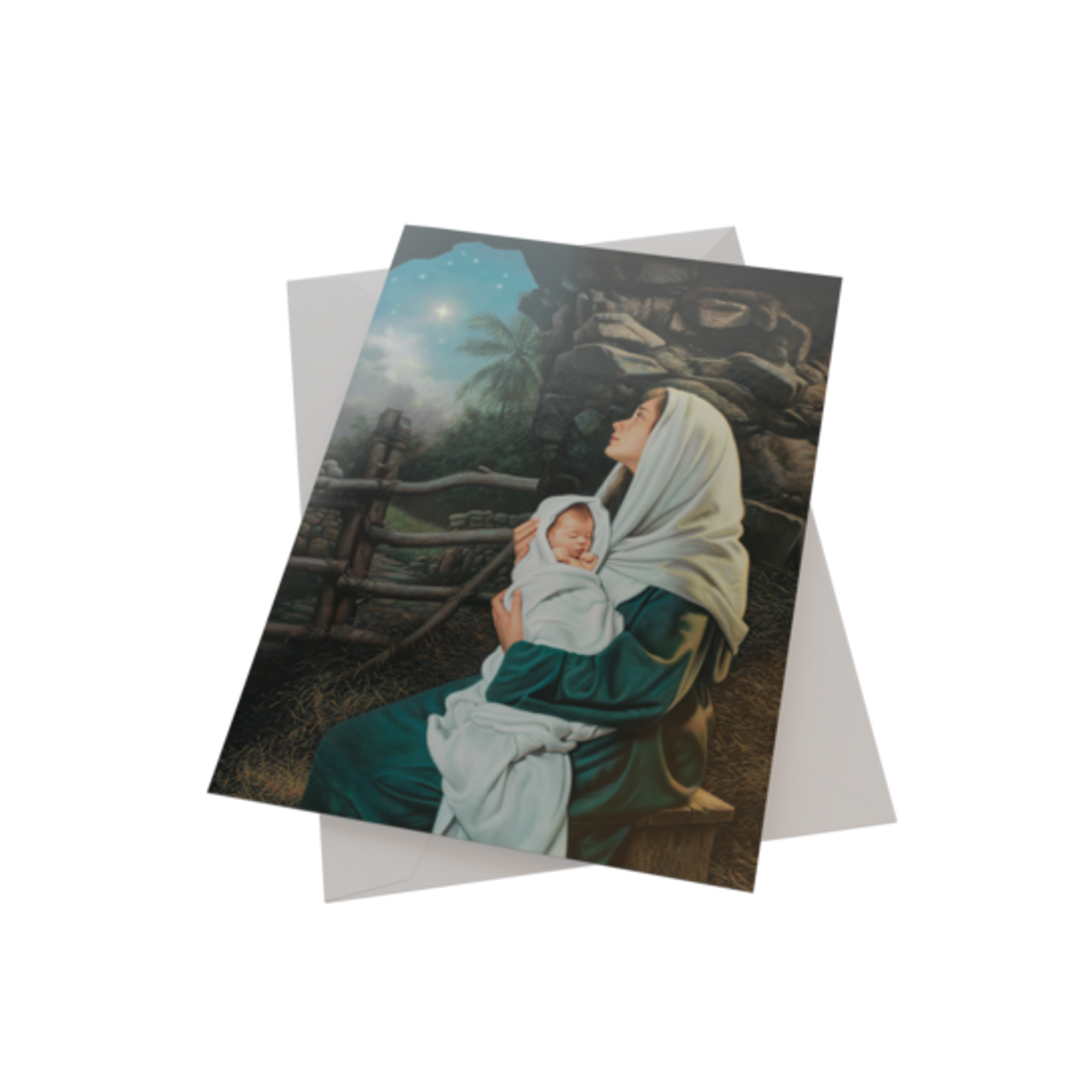 Christmas Cards Holy Family Featuring Mary and Baby Jesus (Cards 20 Pack)
