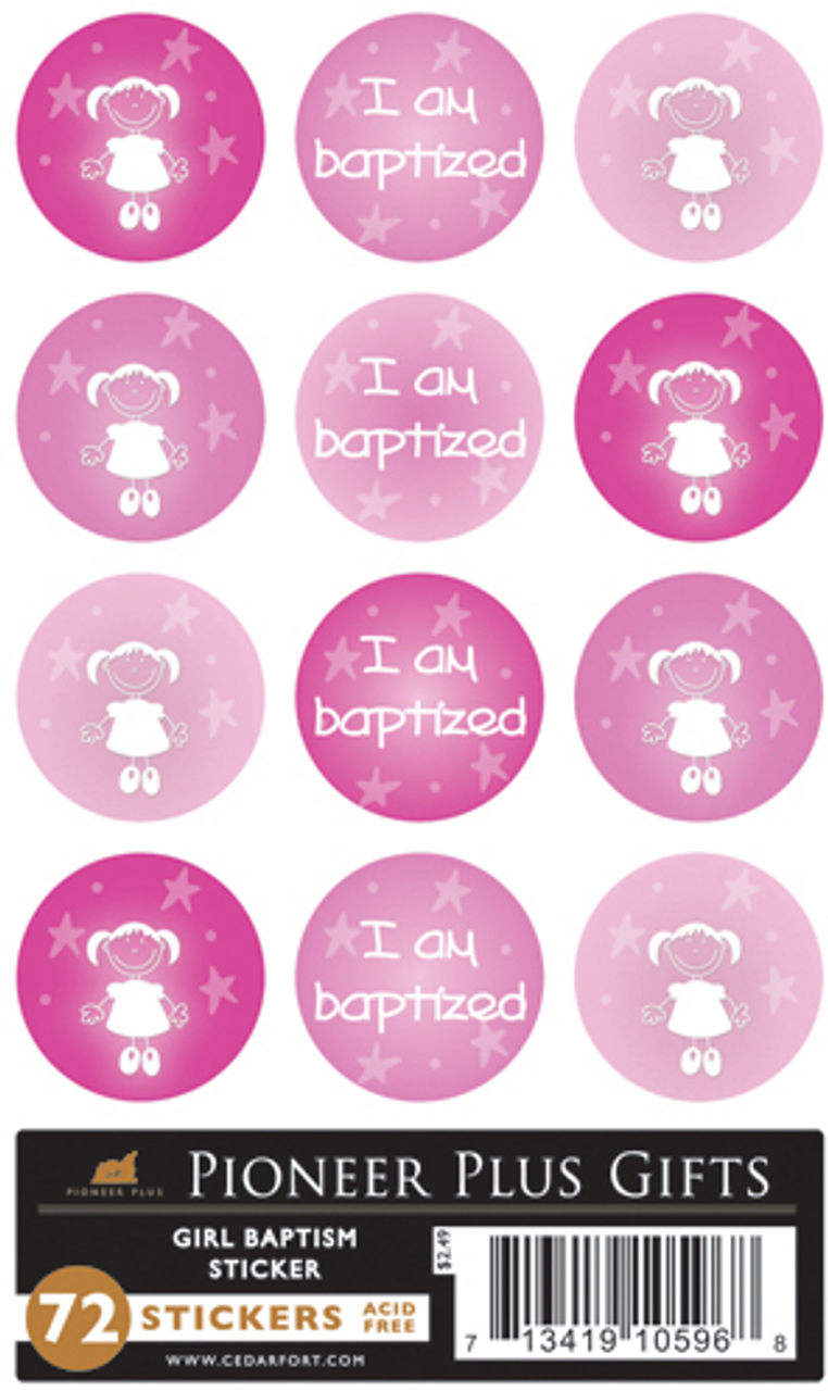 I Am Baptized (Stickers) Girl
