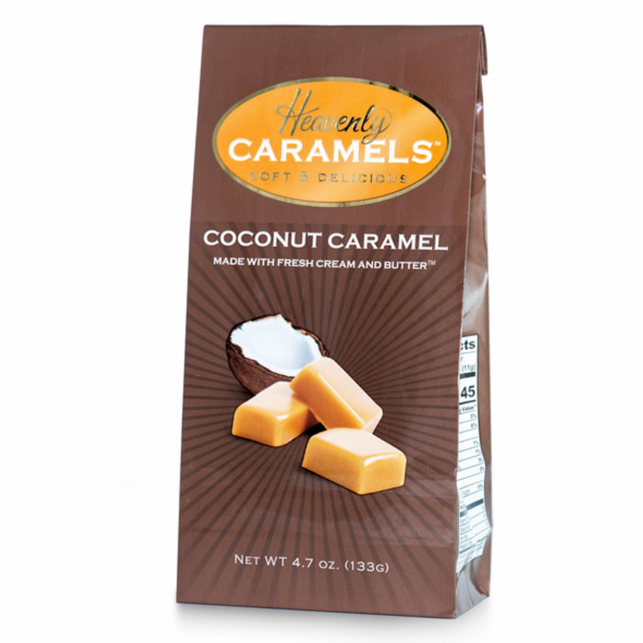 Heavenly Caramels Coconut 4.7 oz bag by J.Morgan's Confections