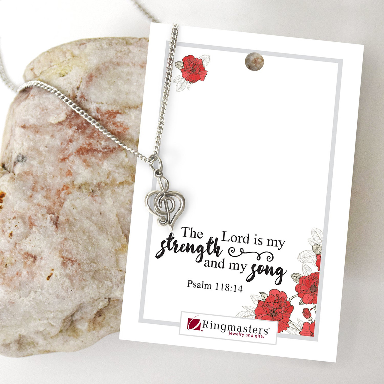 Song of the Heart : The Lord is my Strength and My Song Necklace