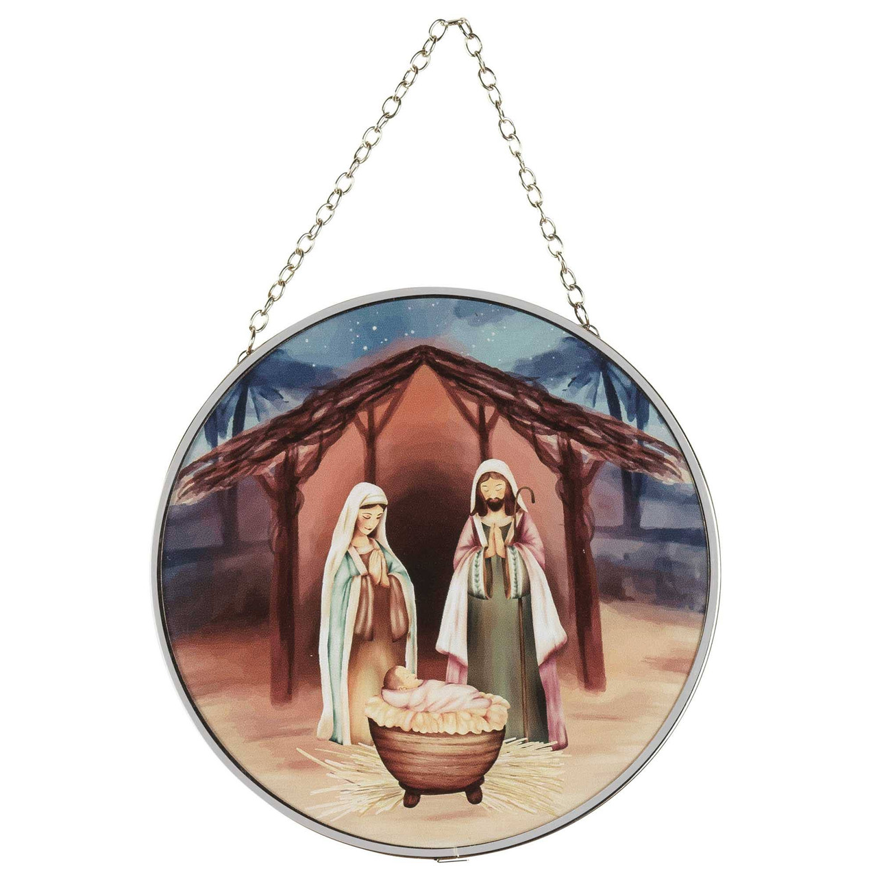 Holy Family Sun Catcher with Suction Cup 6" (Limited Quanties)*