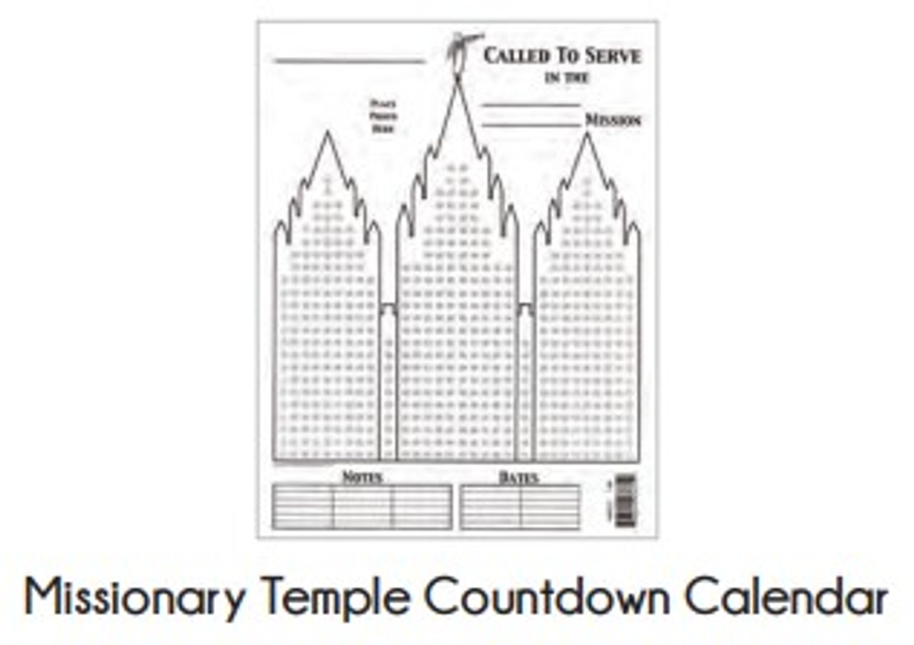Missionary Temple Countdown Calendar