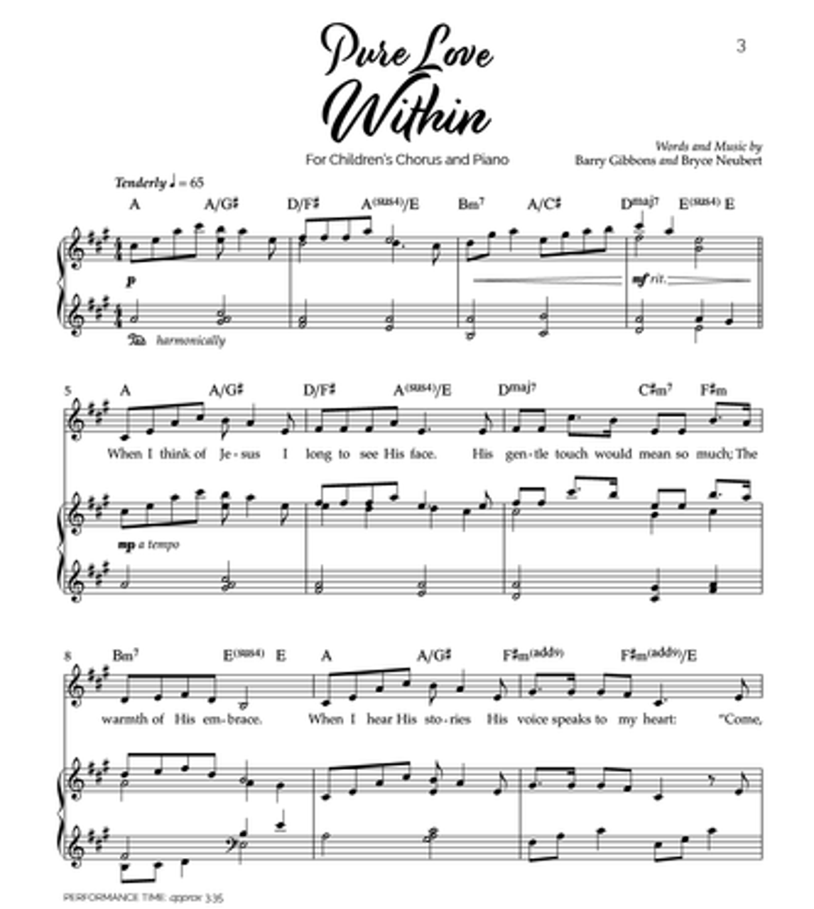 Pure Love Within (Song Kit Music Book)*