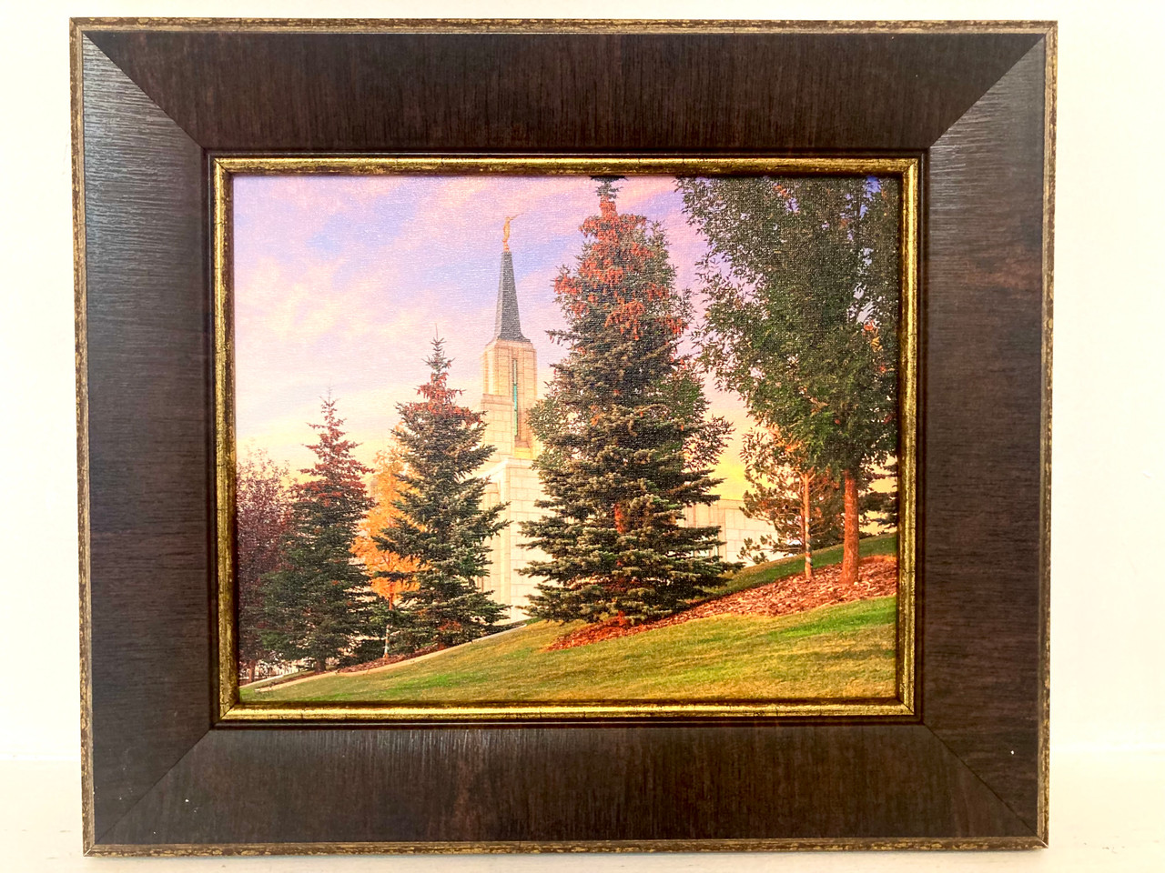 Calgary Temple - Autumn Trees 13x15 Framed Canvas (While Supplies Last)*