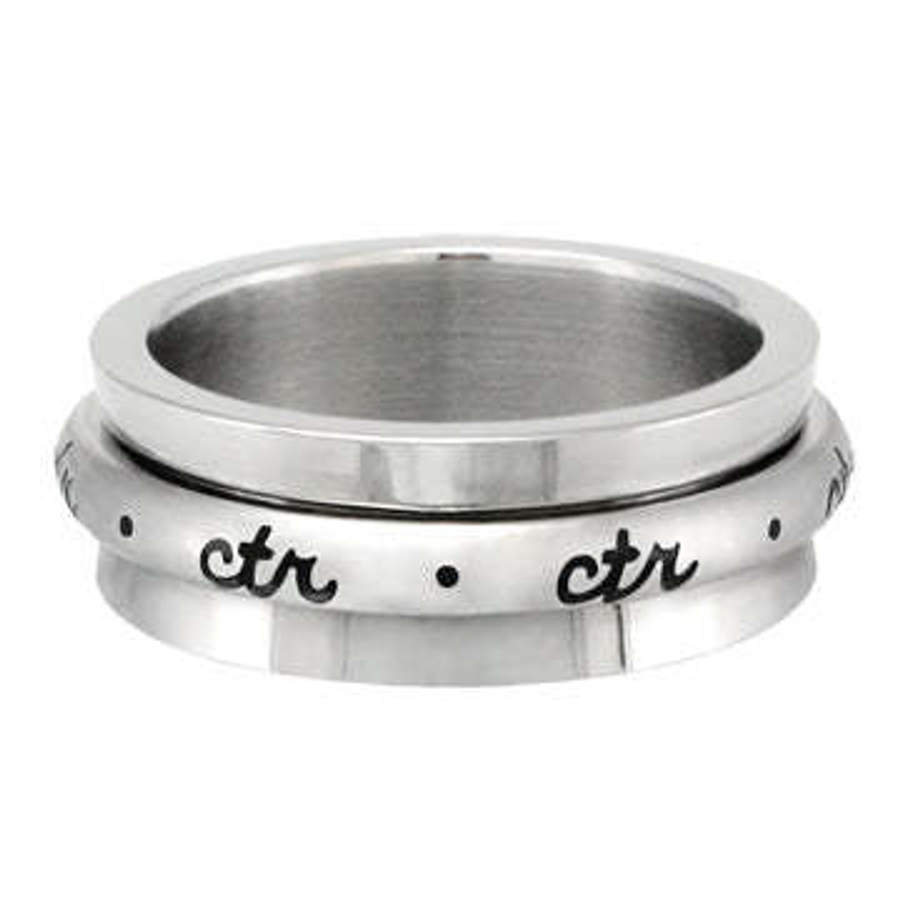 Cursive Spinner CTR Ring (Stainless Steel) While supplies last*