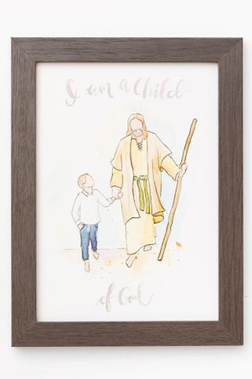 Child Baptism Framed 5x7 Boy
