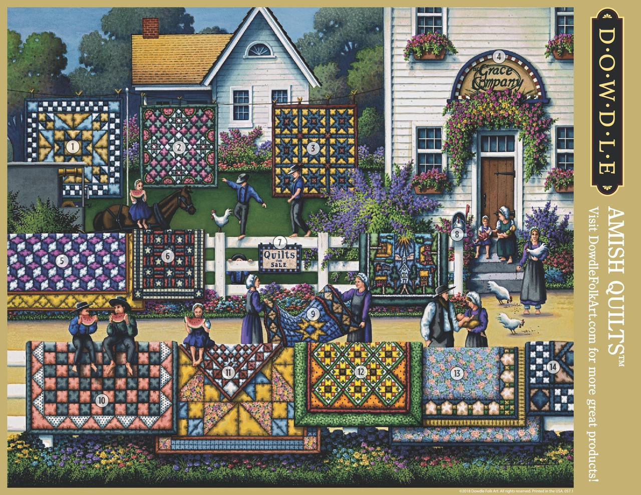 Amish Quilts Puzzle (500 Pieces)
