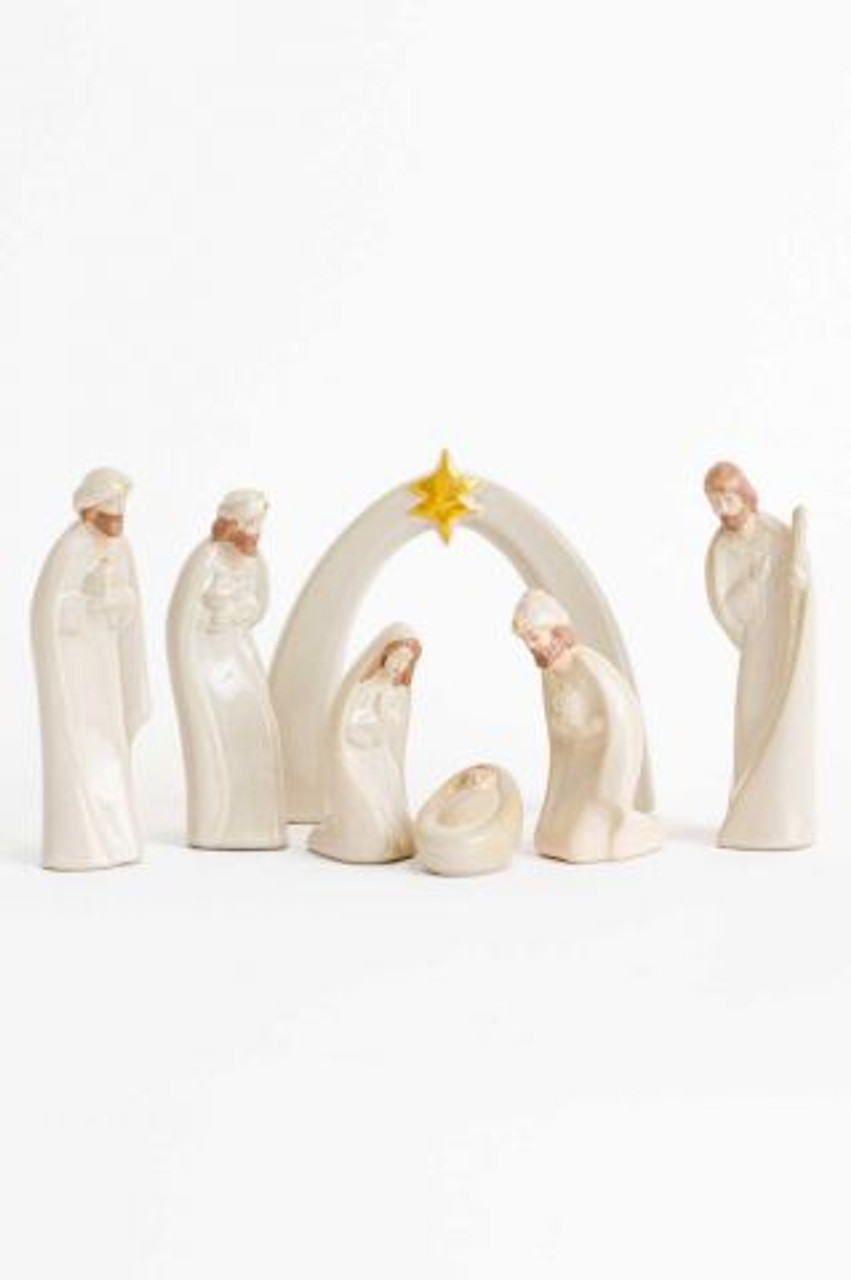 Tan Nativity Porcelain 5" (7 Pieces)*