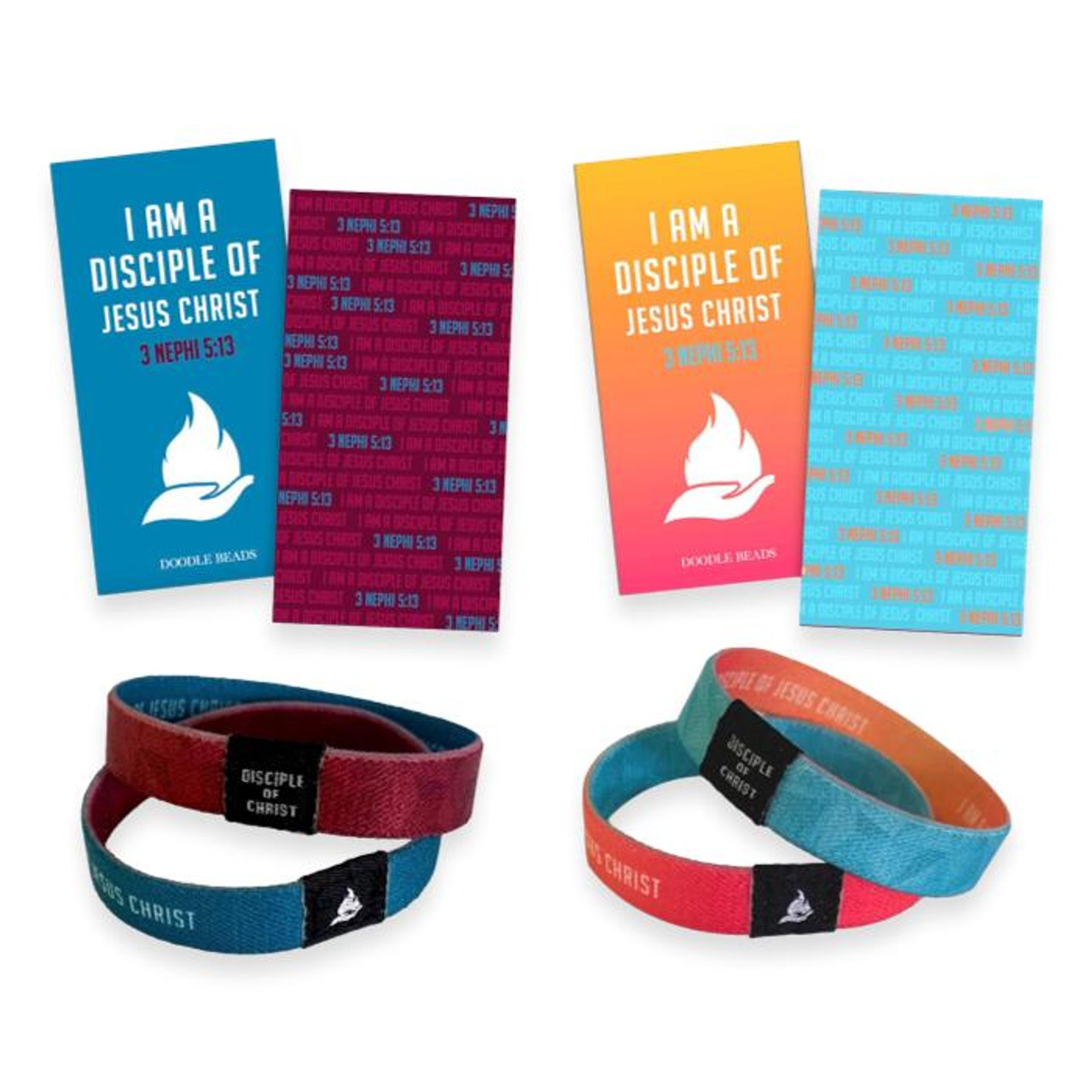 2024 Youth Theme: I am a Disciple of Jesus Christ (Reversible Woven Wristband) Choose color in options*