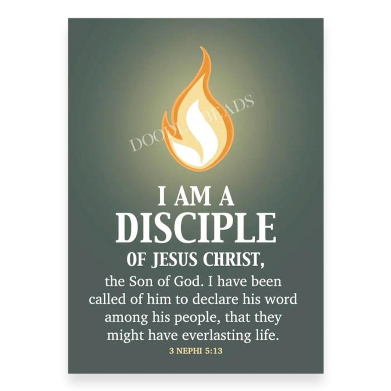 2024 I Am A Disciple of Jesus Christ - Glowing Flame (5x7 Print)