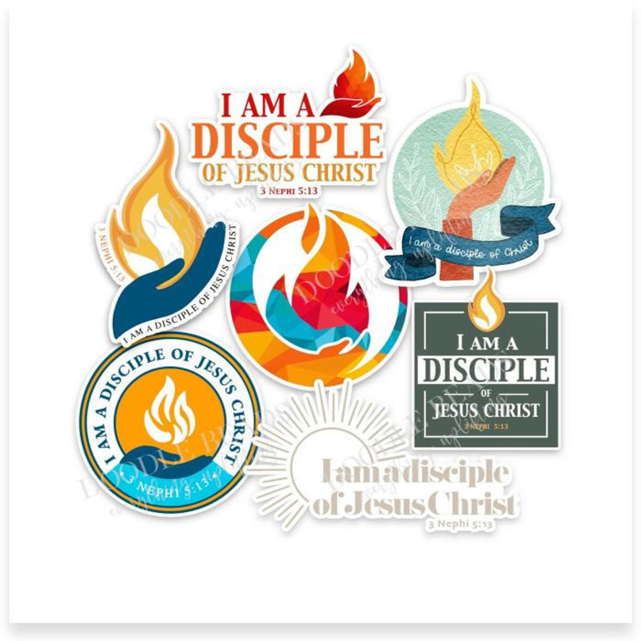 2024 I Am a Disciple of Jesus Christ - Youth Theme Mosaic Logo (Vinyl Sticker)*