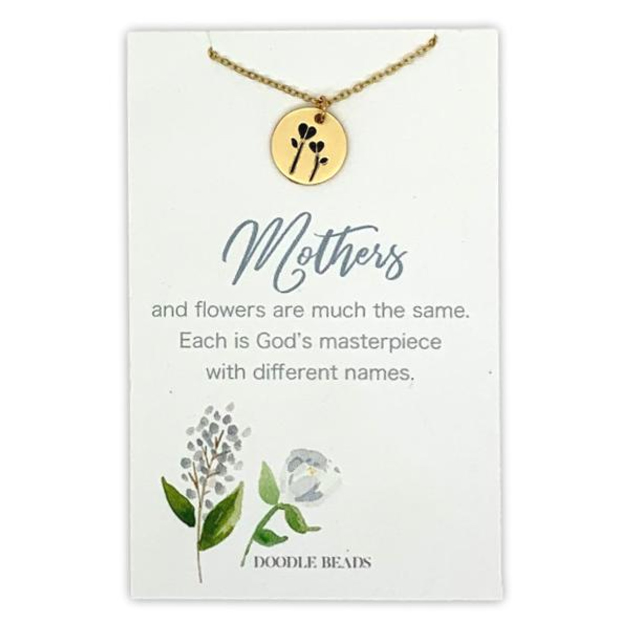 Mother’s Day Flower Necklace (Gold)