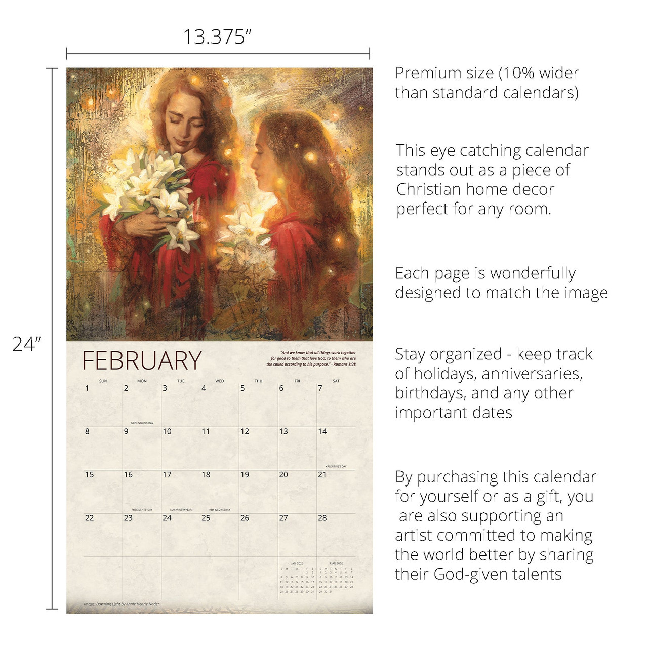 2026 Calendar: Light of Love (Large Calendar)*