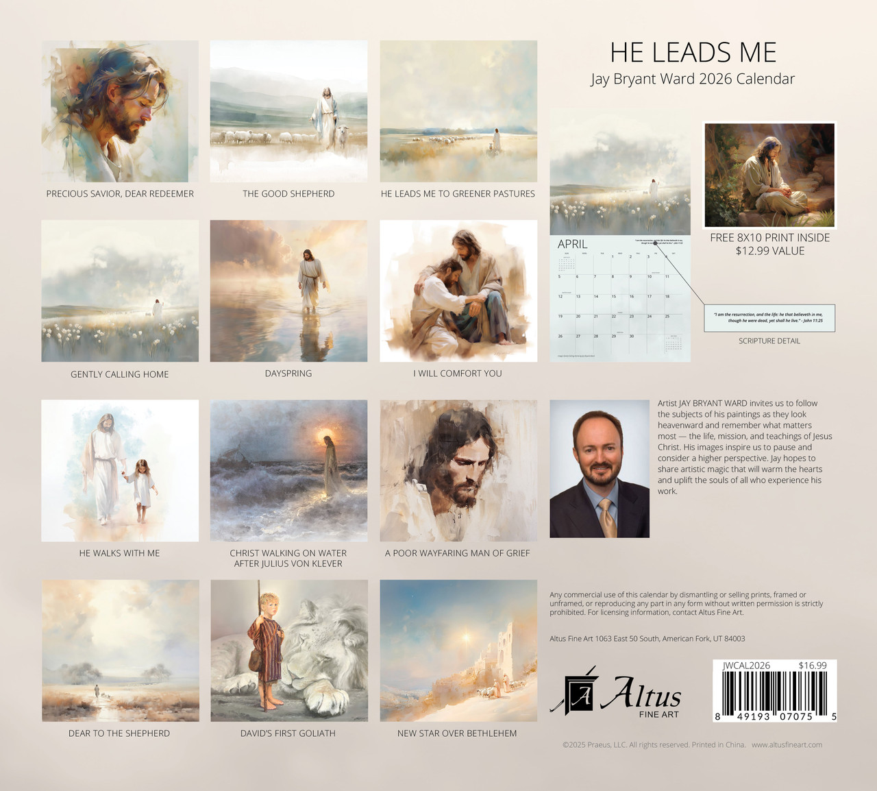 2026 Calendar: He Leads Me (Large Calendar)*