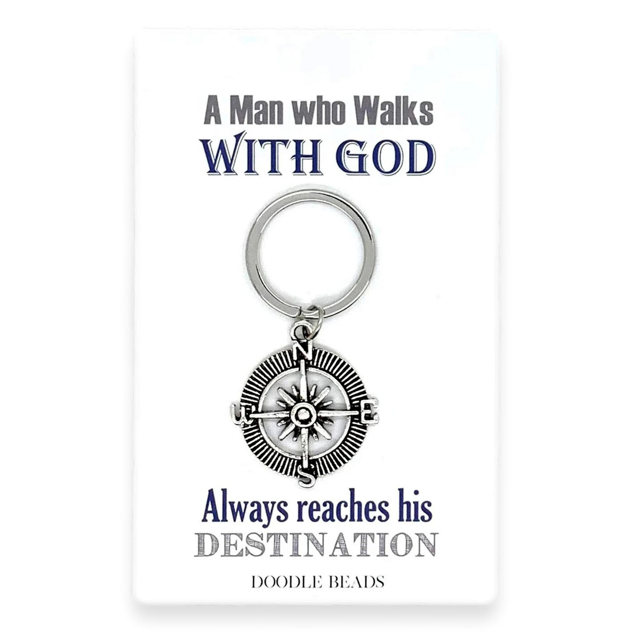 KEY RING MAN WHO WALKS WITH GOD