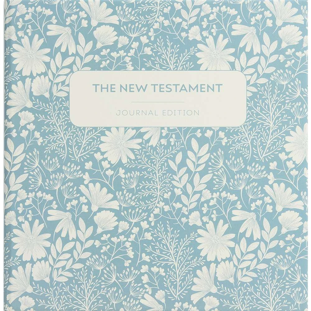 The New Testament Journal Edition Blue Floral (Hardcover)
