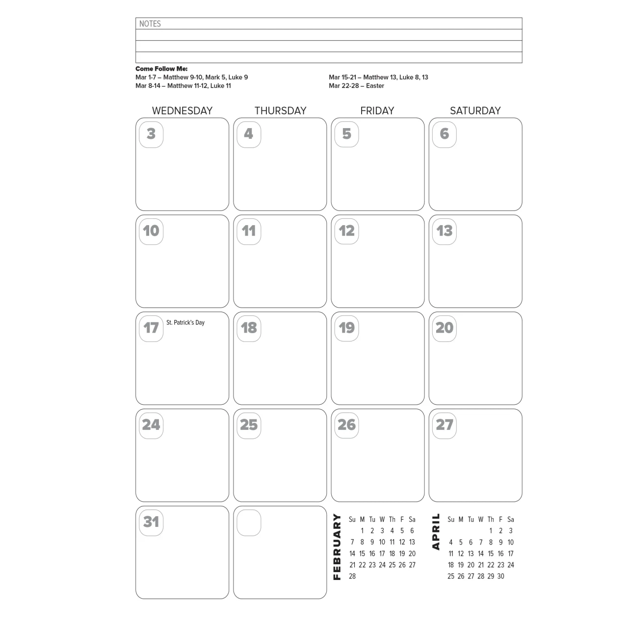 2027 Leadership Calendar