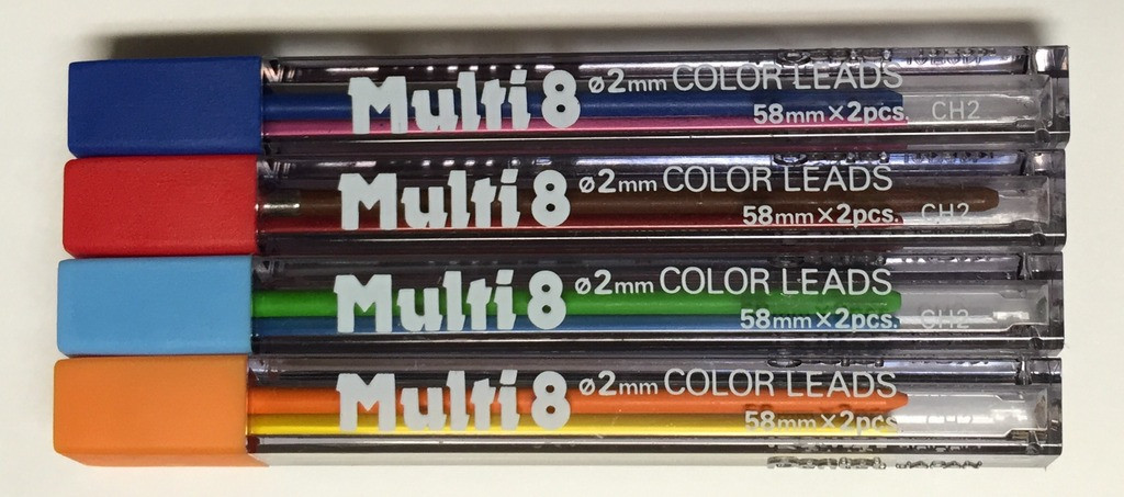Pentel Ricarica Mina 2 Mm Arancione Per Multi 8 | Tubo Da 2 Mine | CH2 F