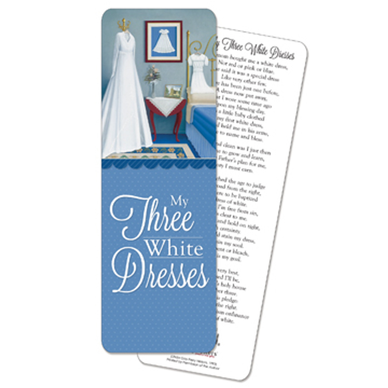 My 3 White Dresses Poem Bookmark *
