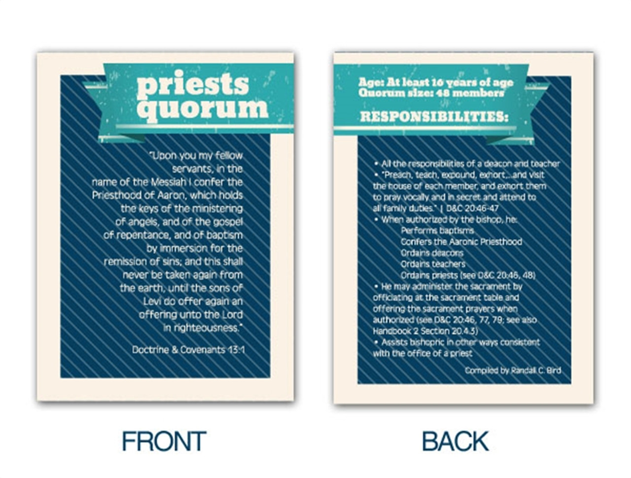 Priests Quorum Pocket Card