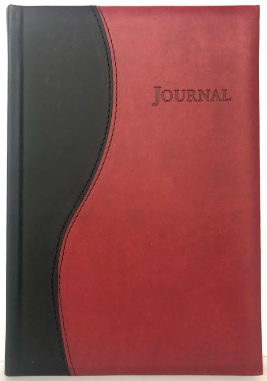 Journal Two Tone Black and Dark Red *