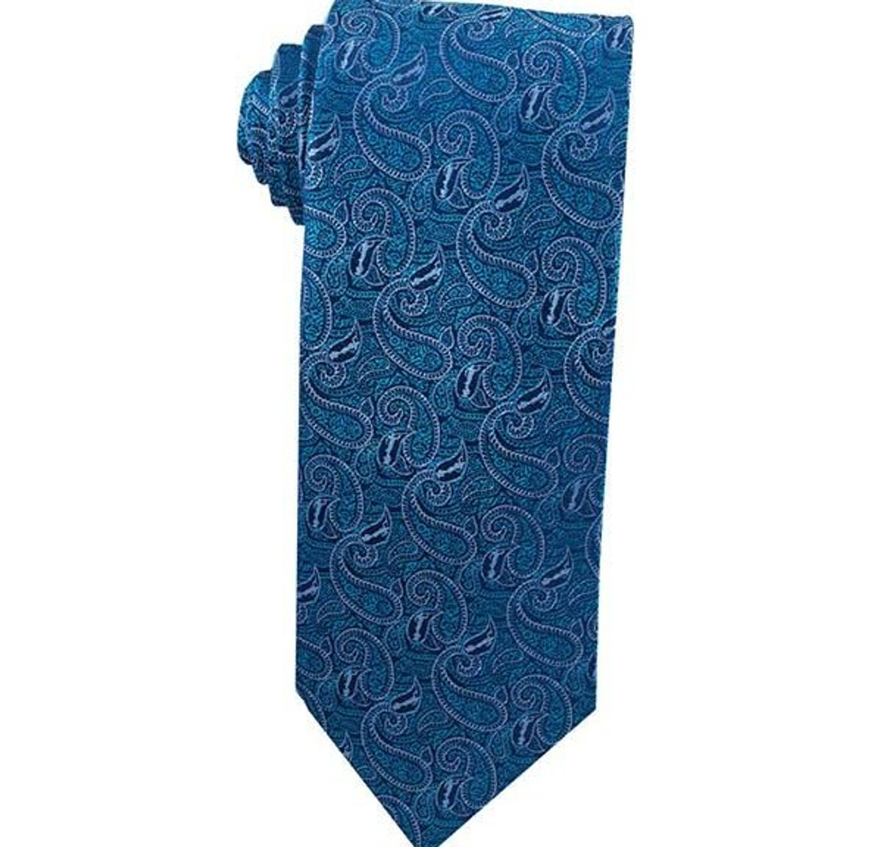 Angel Moroni Teal Paisley Youth Tie ages 8-14