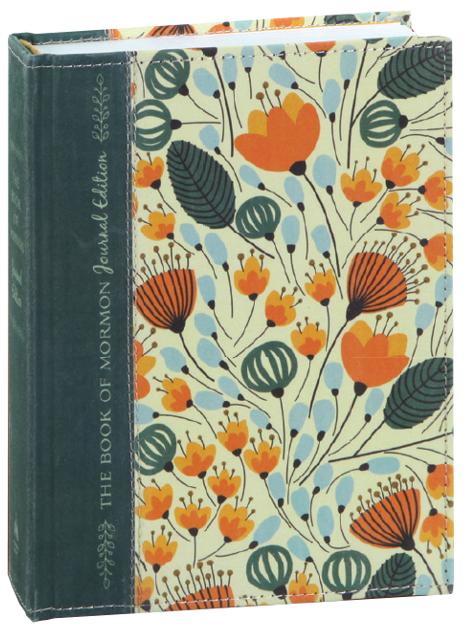 The Book of Mormon Journal Edition Green Floral (Hardcover)*