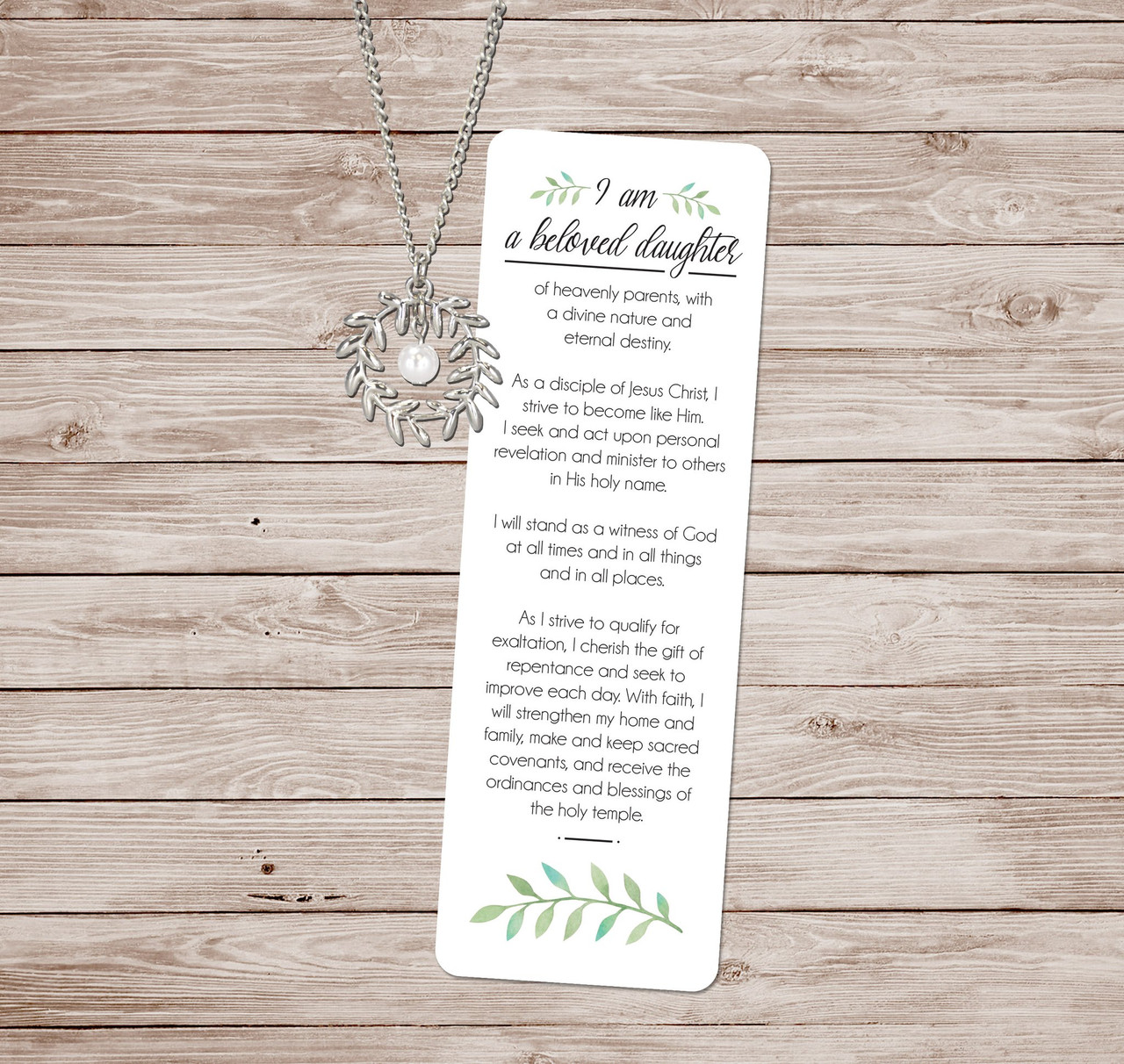 New in 2020 Young Women Theme Bookmark and Necklace