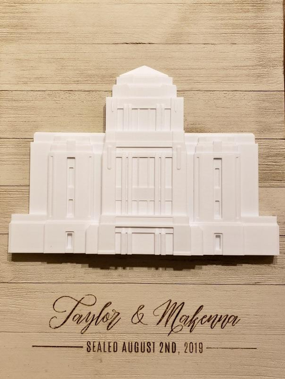 Latter-Day Temple Wall Decor - Pallet Surface (12x16 Whitewash)*