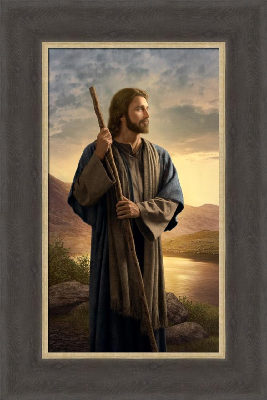 Light of Hope by Simon Dewey - 13.5x23.75 - Canvas - Medium Wood Frame (Outside Dimension 20x30.25)