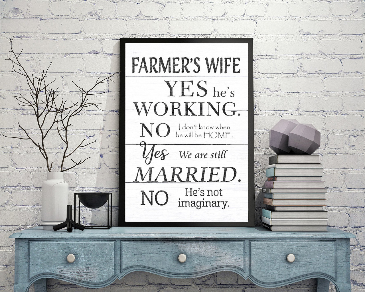 The Farmer's Wife 12x18 plaque