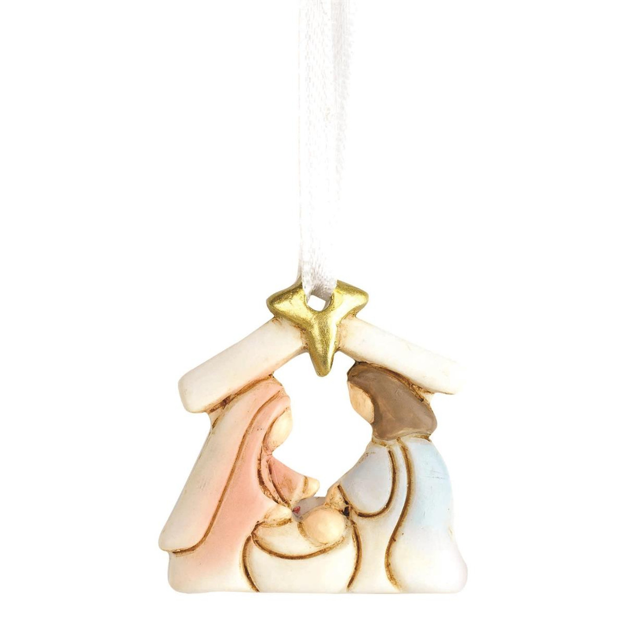 Ornament Holy Family in Creche  (While Supplies Last) Perfect for your primary class