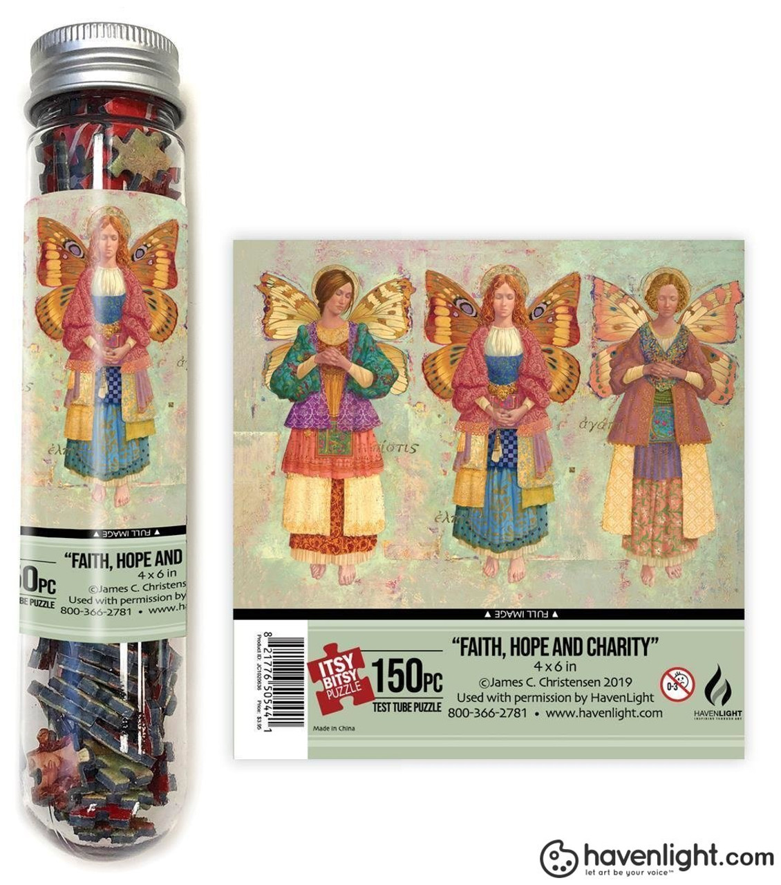 Test Tube Itsy Bitsy Puzzle: Faith, Hope & Charity Puzzle (150 Pieces)