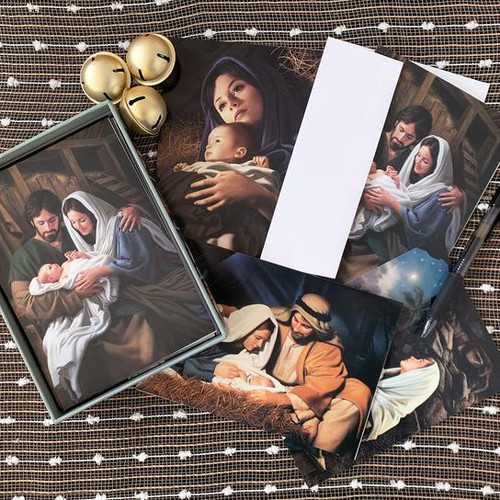 Christmas Cards Holy Family Featuring Mary and Baby Jesus (Cards 20 Pack)