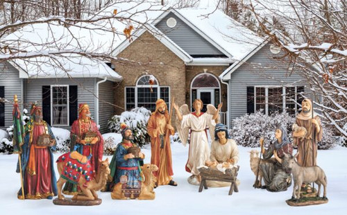 Real Life Outdoor Nativity 12 Piece set