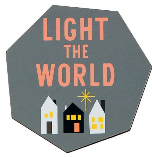 Light the World (Wood Cutout Magnet)