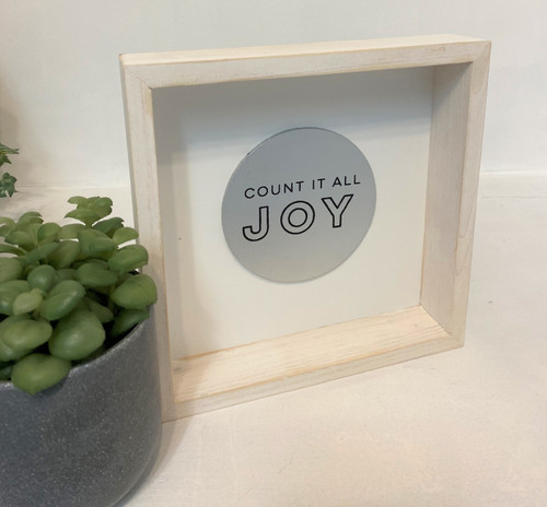 Count It All Joy White/Silver 8x8 inch While Supplies Last