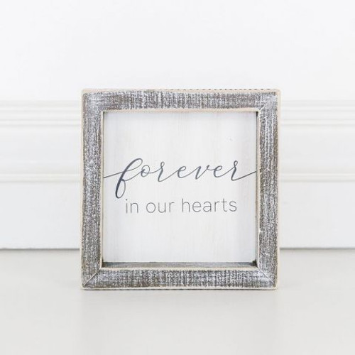 Forever In Our Hearts 5x5 White Gray
