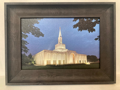 Toronto Temple - Evening by Robert Boyd 10.5x14.5 Framed Canvas (While Supplies Last)