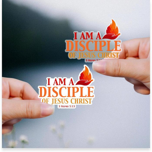 2024 I Am A Disciple Of Jesus Christ - Youth Theme Red Flame with Words (Vinyl Sticker)*