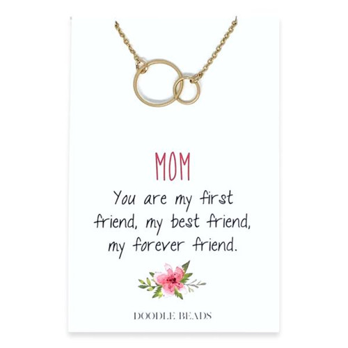 Interlocking Circles Necklace, Mom You Are My Best Friend