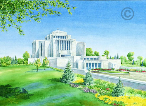 Cardston Alberta Temple Sketch (3x4 Print Only)