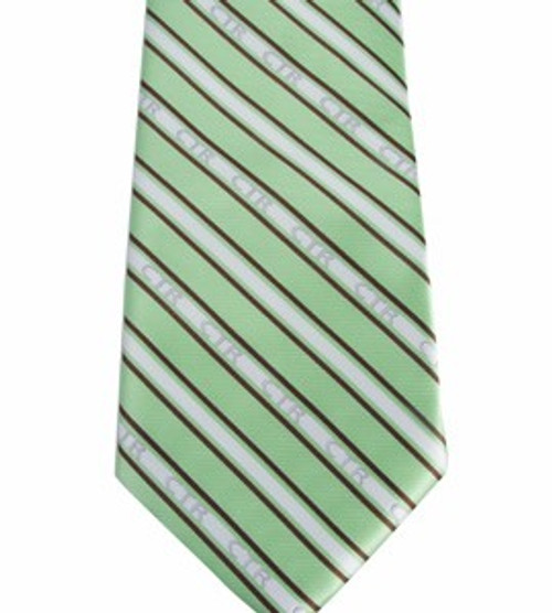 Boys CTR Green and Brown Striped Tie