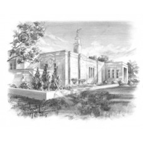 Montreal Quebec Temple Sketch 3x4