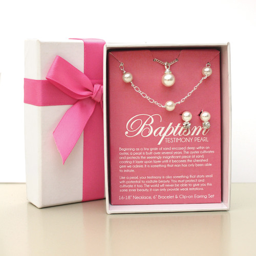 Baptism Testimony Pearl Set  *