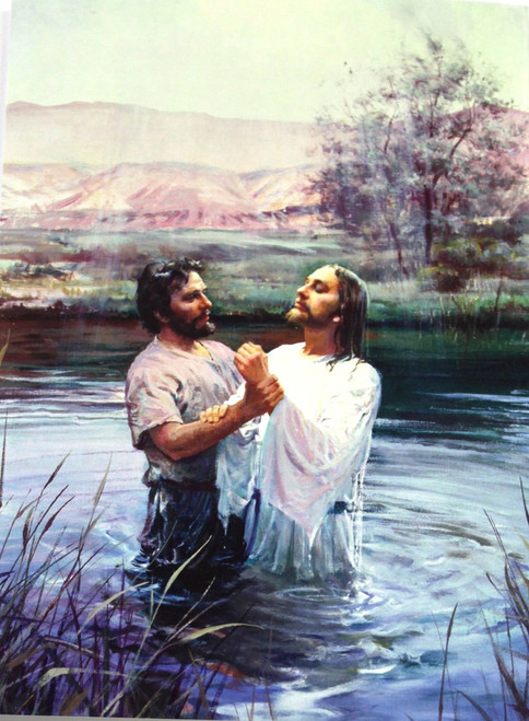 Baptism Greeting Card - John Baptizing Jesus*