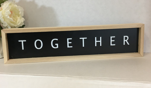 Together Black Metal  Shelfsitter/Wall Art   18x4.5 "(While Supplies Last)