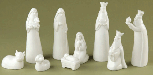 Nativity White Porcelain (9 piece set) While supplies last*